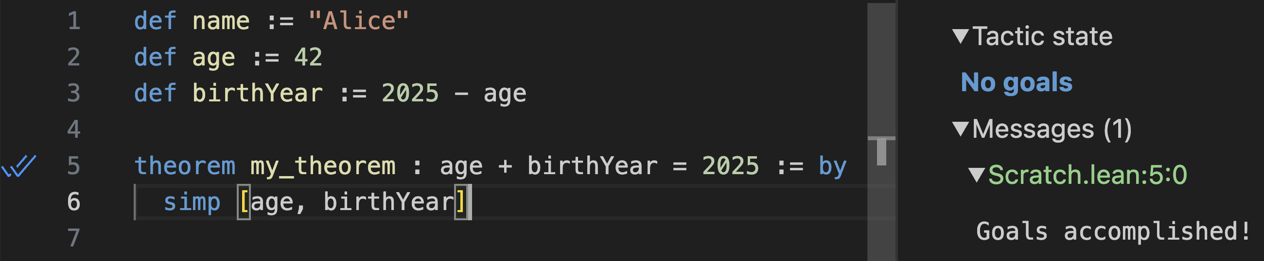 simp [age, birthView] solves the same theorem